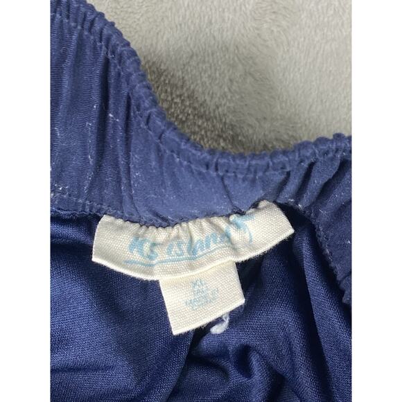 KS Island Men’s Big & Tall Navy Blue Double Stripe Swim Board Shorts - Picture 8 of 13